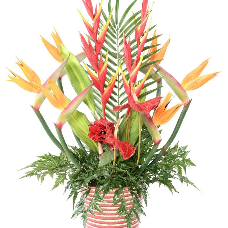 Bouquet Artificiel Anthurium Strelitzia