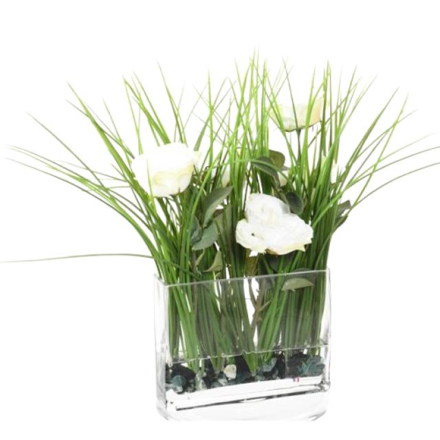 Bouquet Artificiel en Vert et Blanc