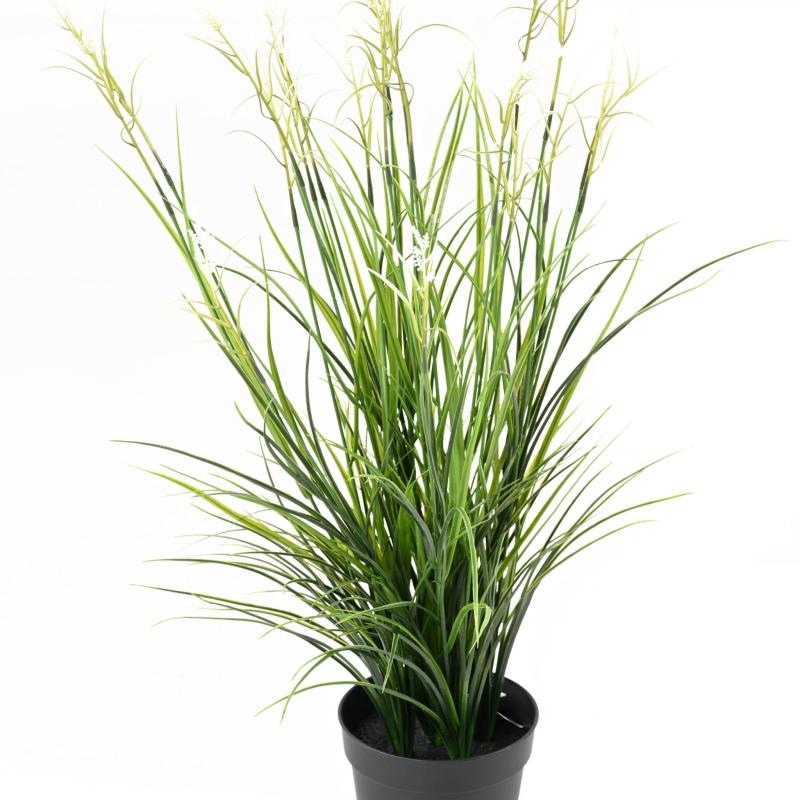 Acorus Artificiel Fleuri Pot
