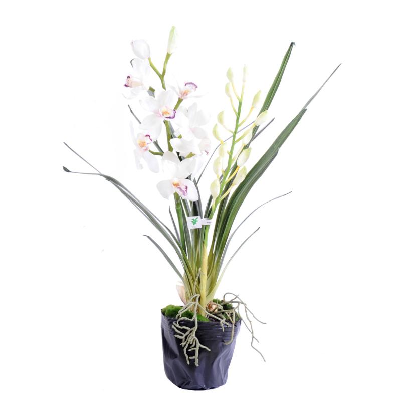 Orchidée Cymbidium Artificiel Plante 80 CM