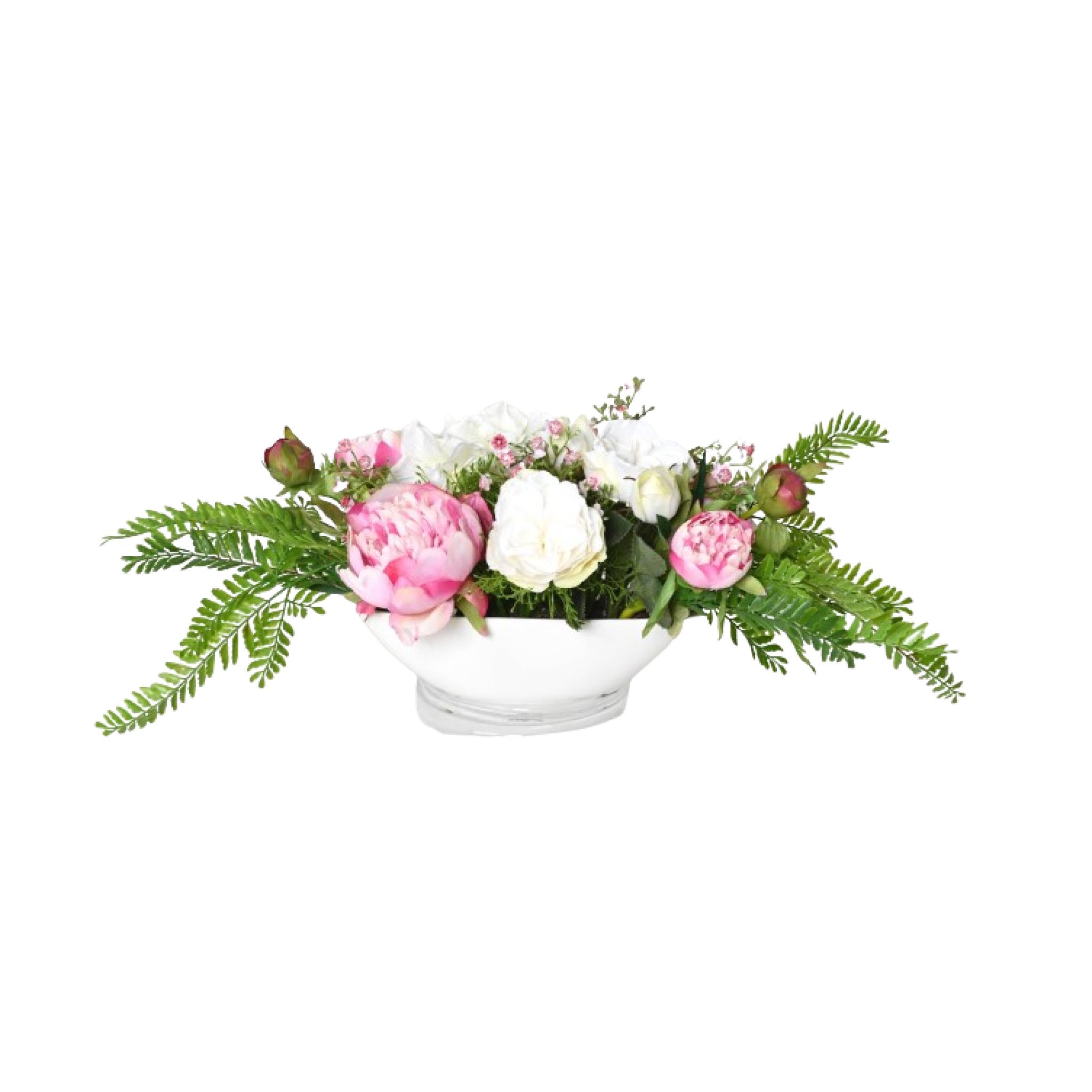 Centre de Table Artificiel Pivoine Rose